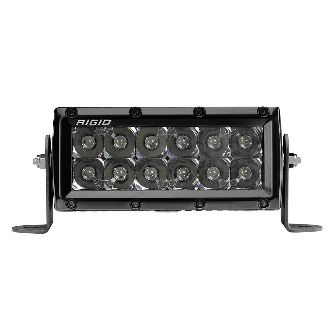 106213BLK – RIGID IND Light Bar, LED 6 Inch Length 12 Bulb 89 Watt/ 6.36 Amp Draw Spot Beam 9504 Raw Lumens Black Ena...